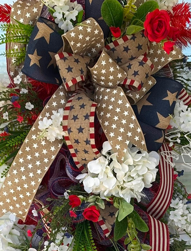 Patriotic Floral Door Swag
