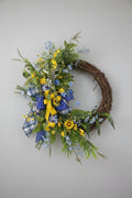 Wildflower Sunflower Garden Grapevine Wreath