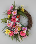 Wildflower Bee Grapevine Wreath