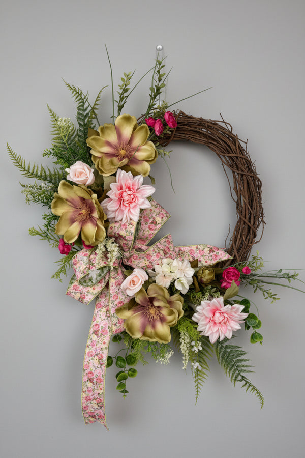 English Garden Grapevine Wreath