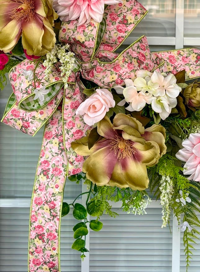 English Garden Grapevine Wreath