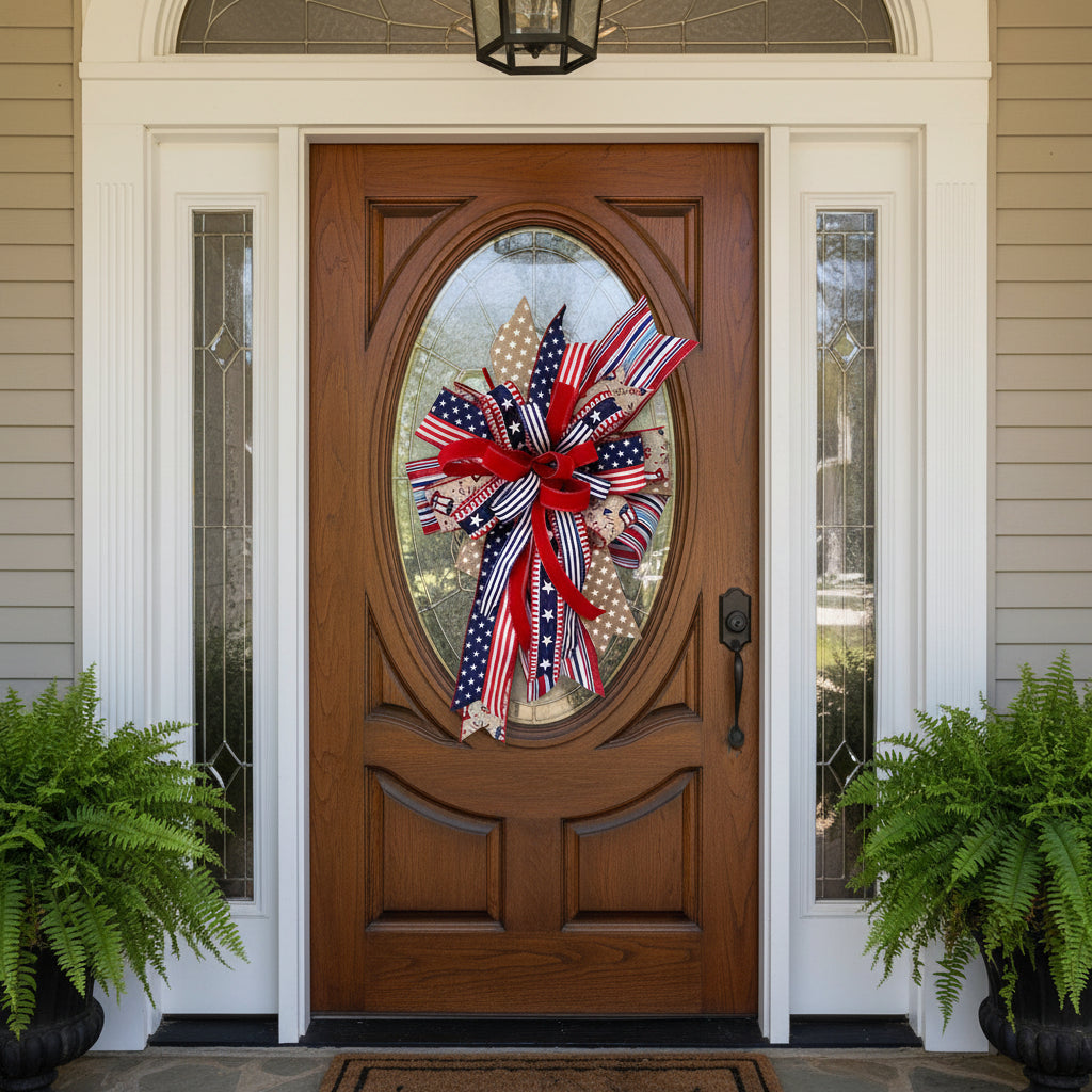 Red Velvet Patriotic Statement Bow