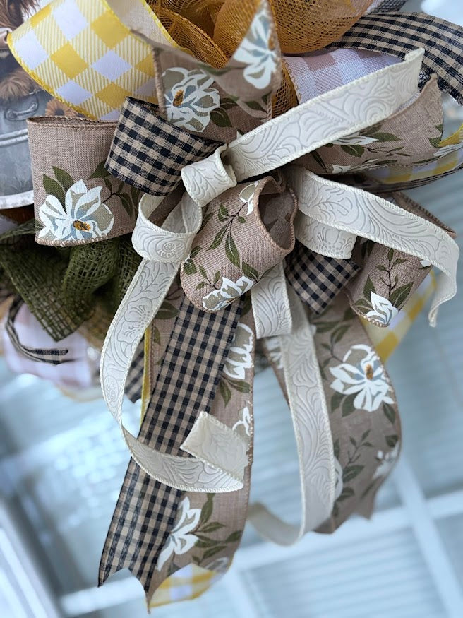 Highland Cow Bath Time Wreath