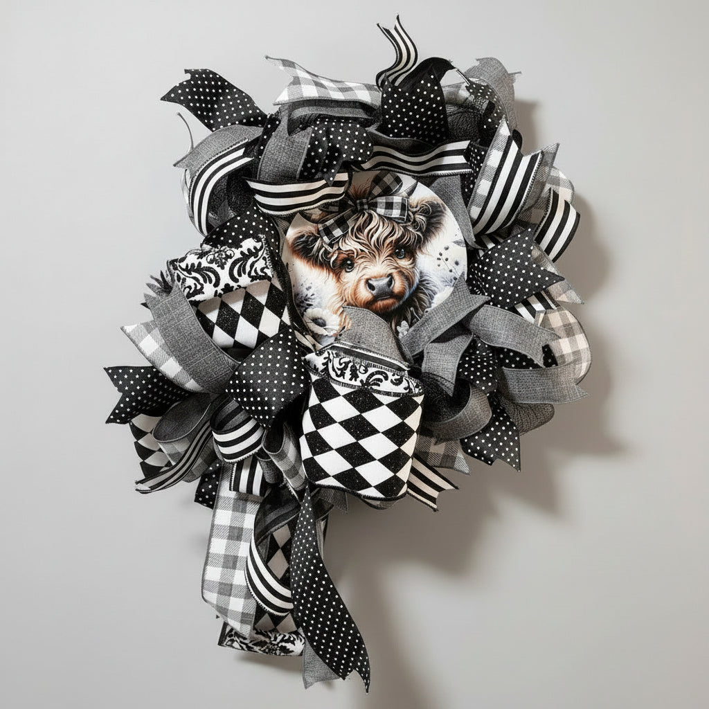 Highland Cow Wreath
