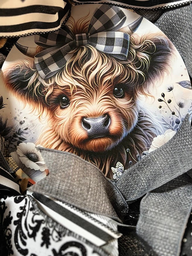 Highland Cow Wreath