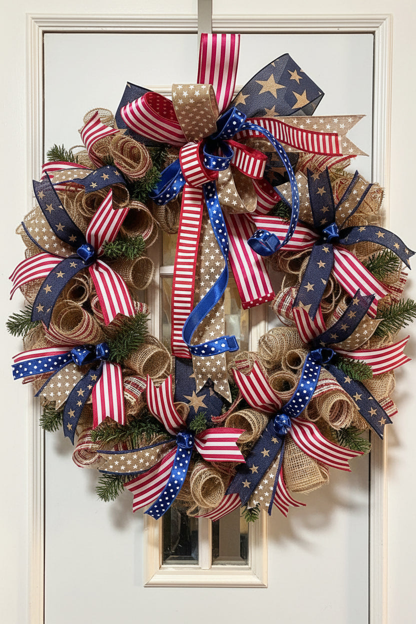 Stars & Stripes Patriotic Bow