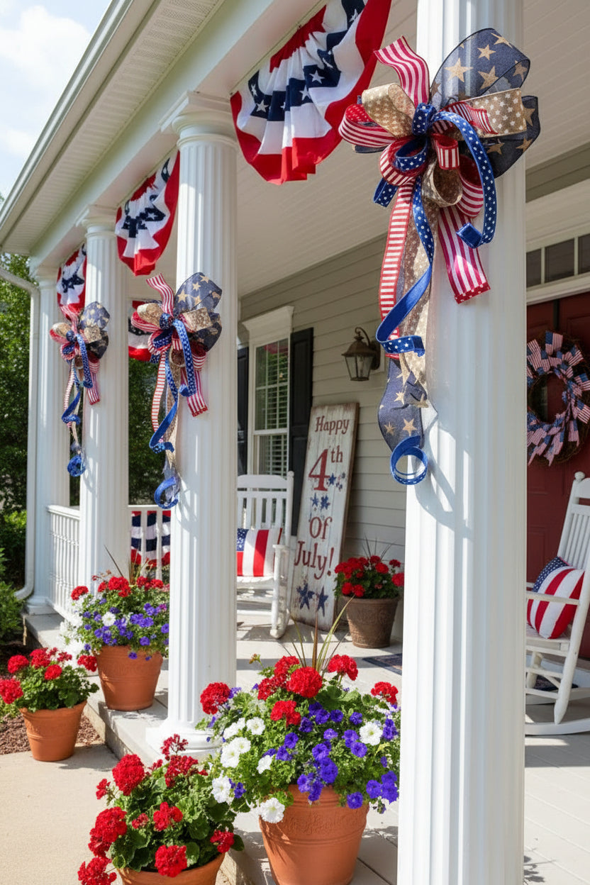Stars & Stripes Patriotic Bow