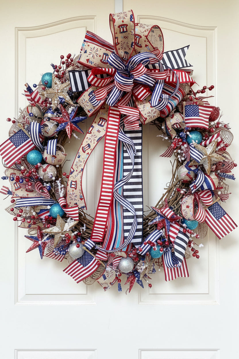 Patriotic 4th of July Bow