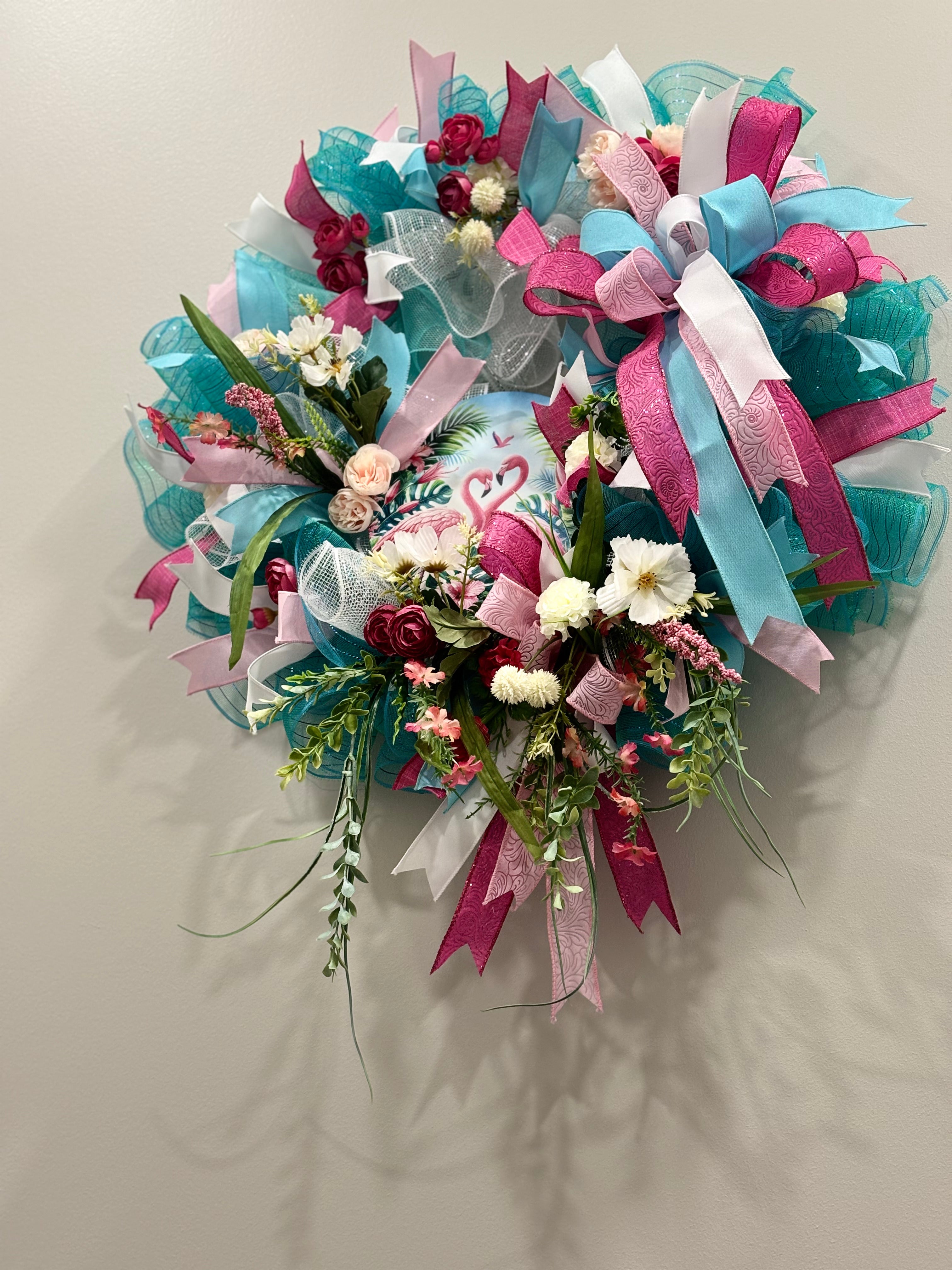 Flamingo Paradise Wreath
