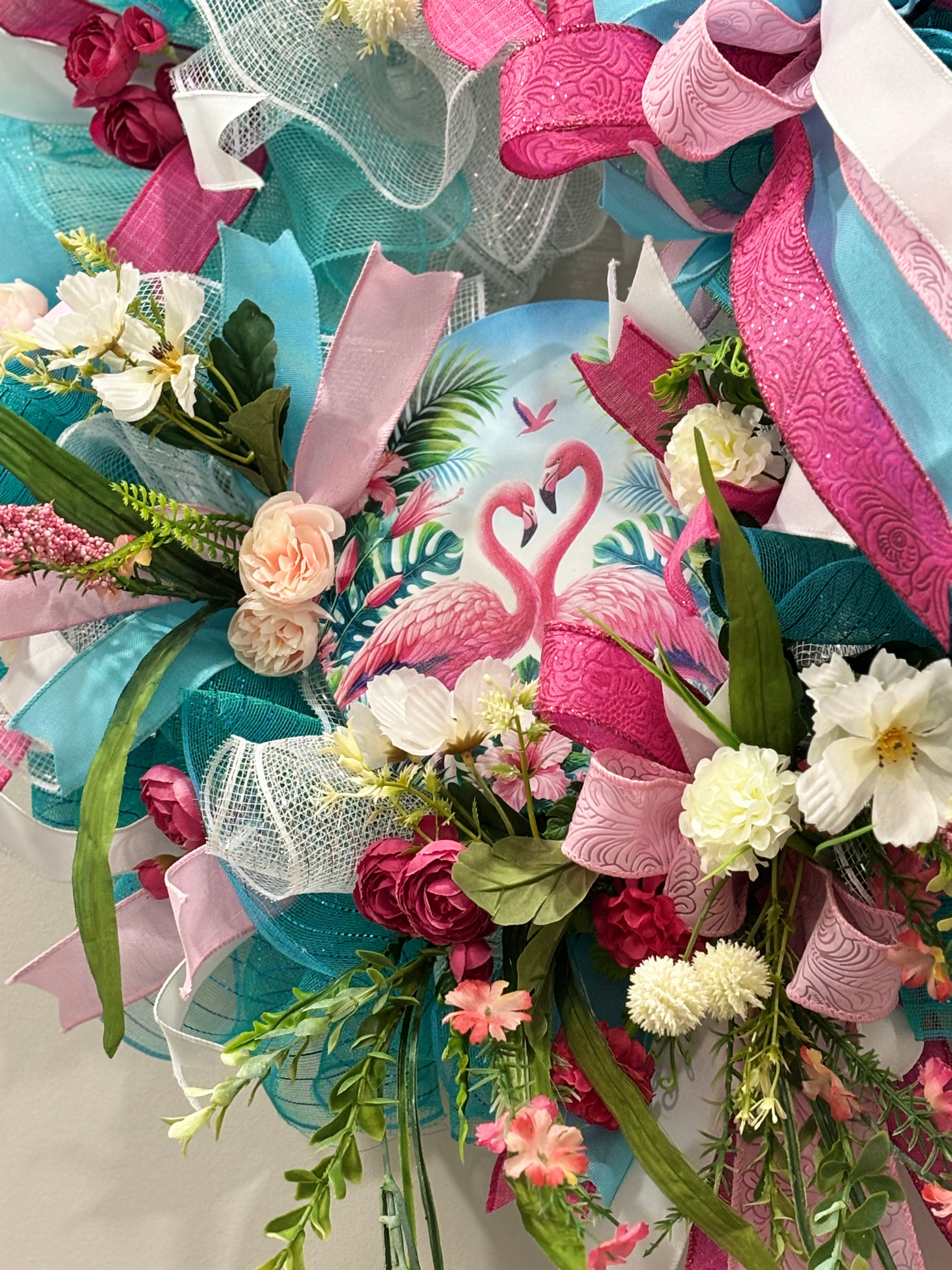 Flamingo Paradise Wreath