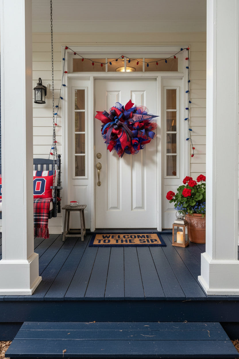 Ole Miss Hotty Toddy Team Pride Wreath