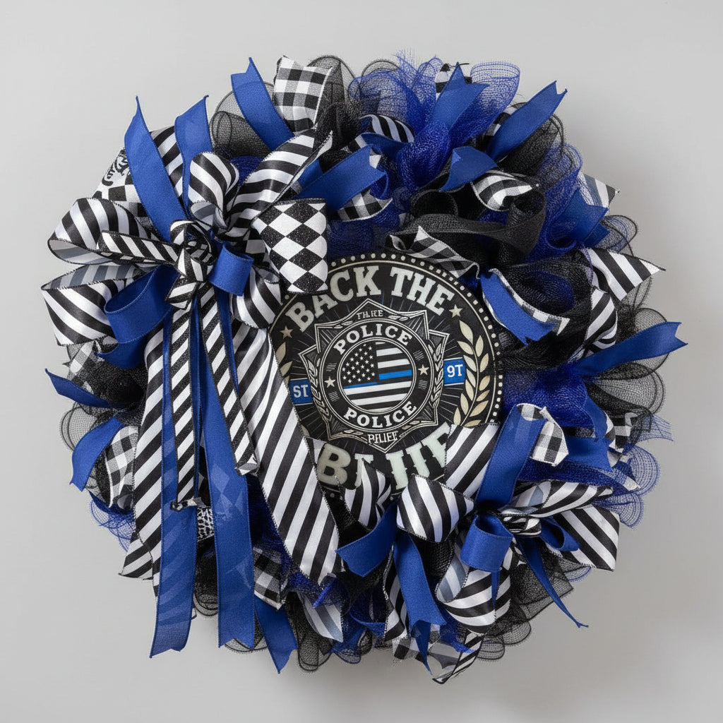 Back the Blue Wreath