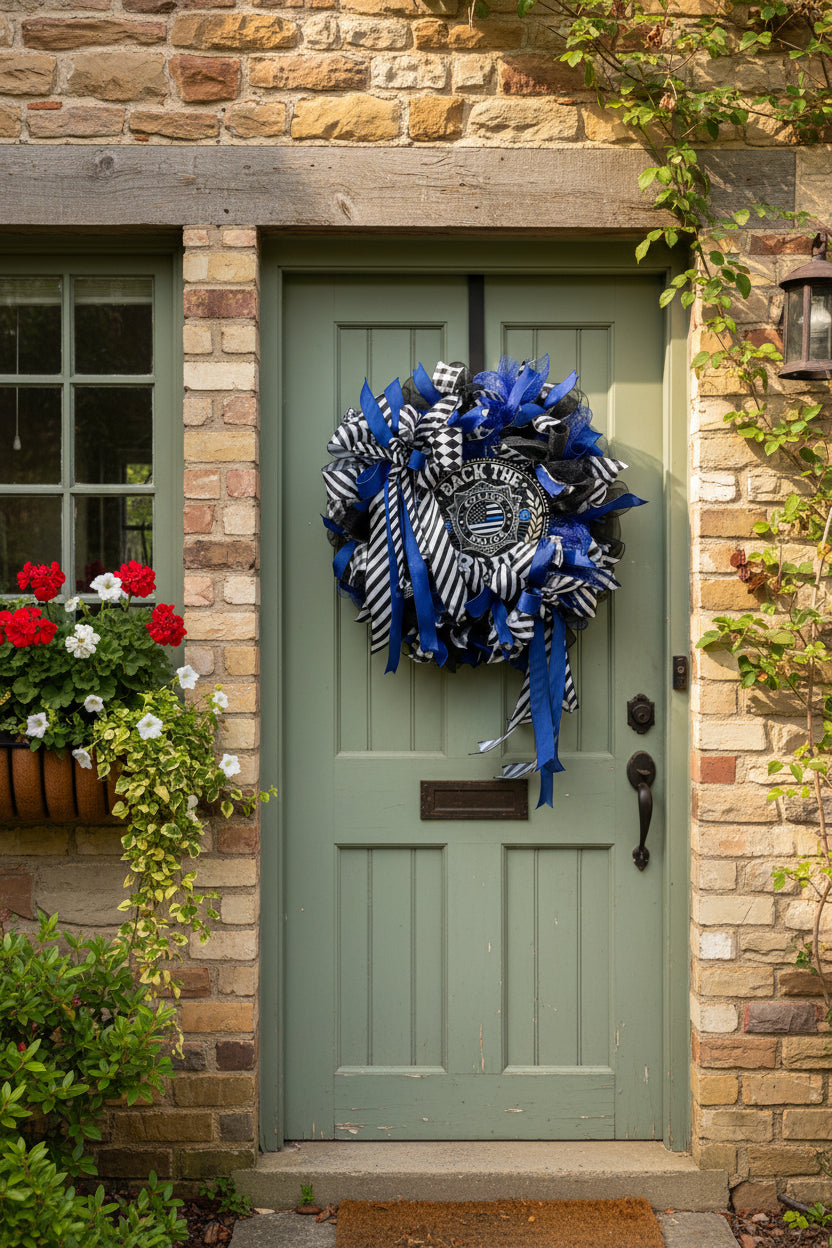 Back the Blue Wreath