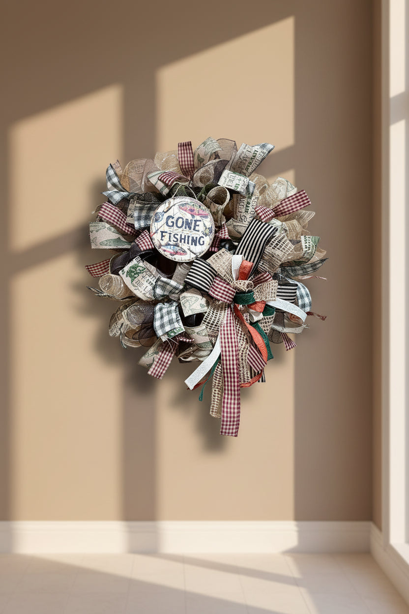 Gone Fishing Wreath