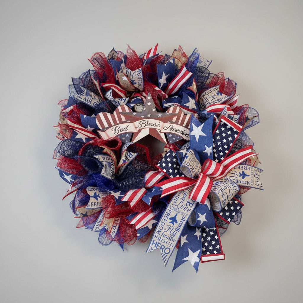 God Bless America Wreath