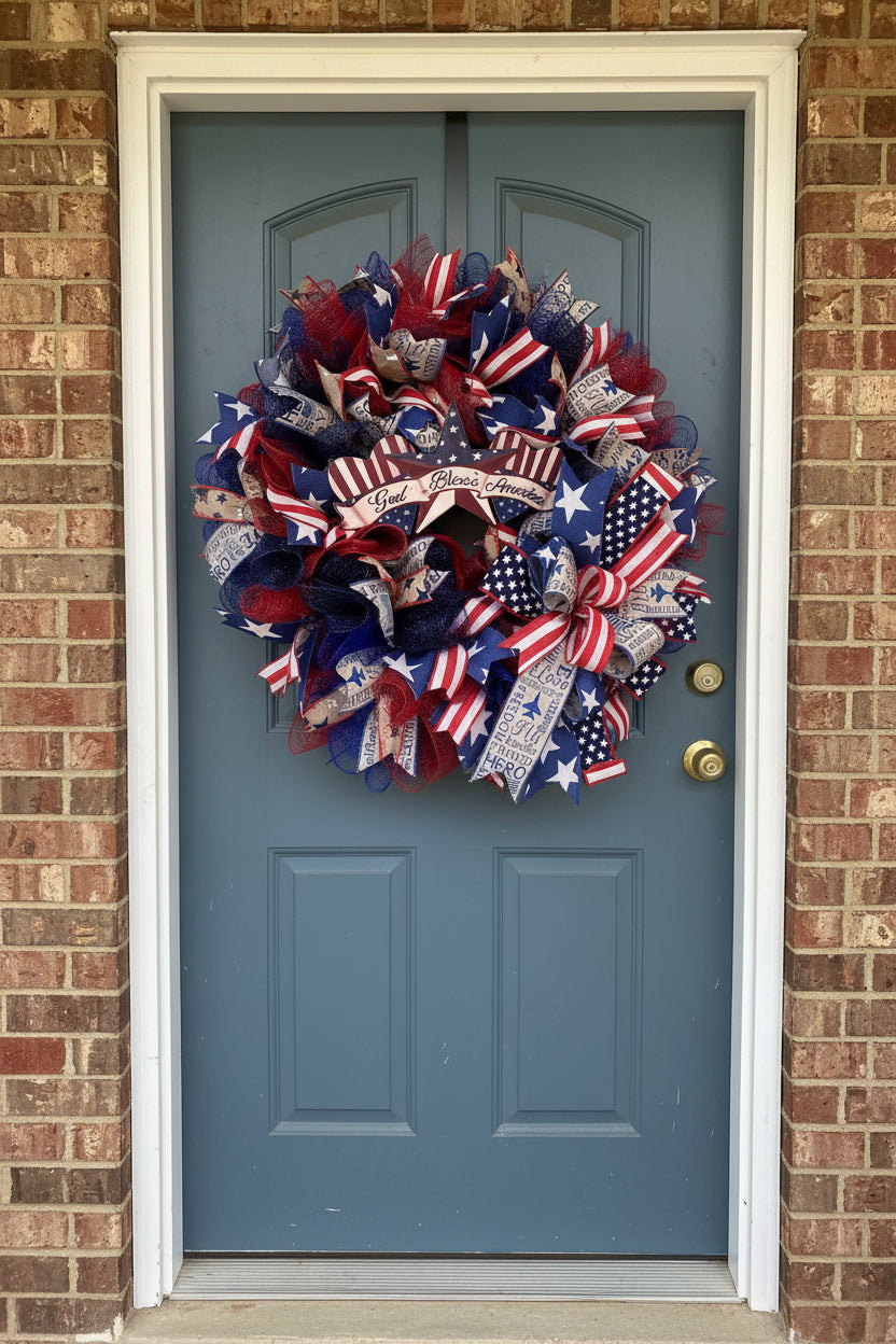 God Bless America Wreath