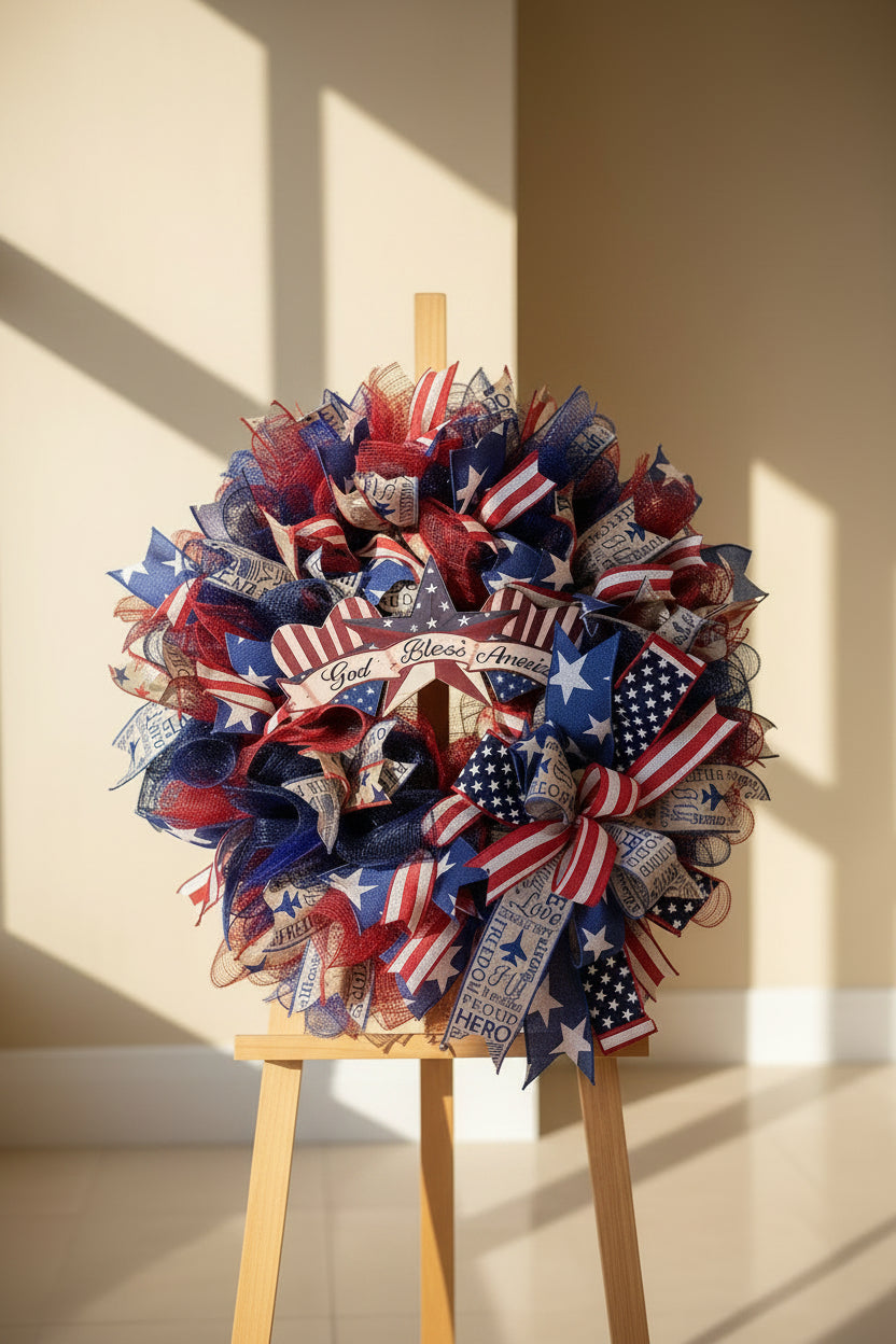 God Bless America Wreath