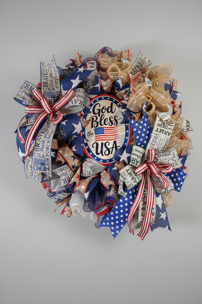 God Bless the USA Wreath
