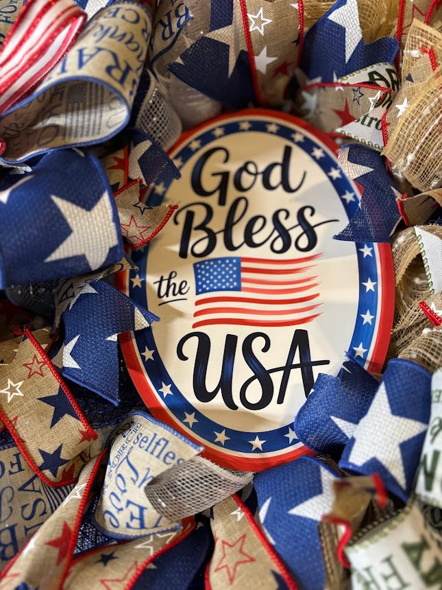 God Bless the USA Wreath