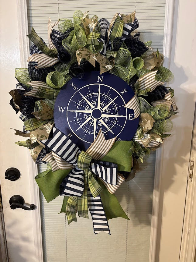 Nautical Compass Wreath