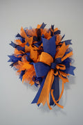 Navy & Orange Team Spirit Wreath