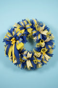 Blue & Gold Team Spirit Wreath