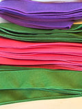 Royal burlap wired ribbon in purple, forest green, hot pink and olive green