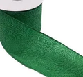 2.5" Emerald Embossed Glitter Ribbon - 3 Yard Bundle