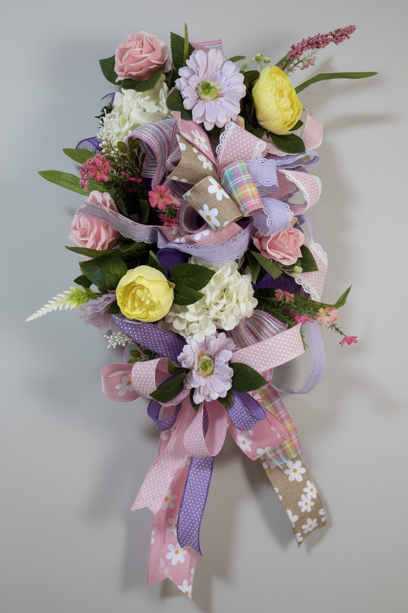 Spring Pastel Floral Swag