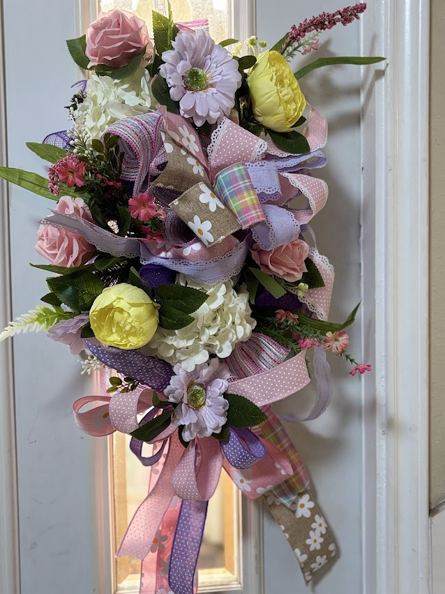 Spring Pastel Floral Swag