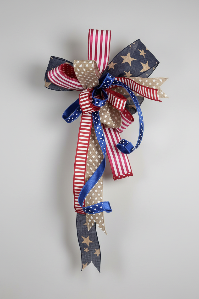 Stars & Stripes Patriotic Bow
