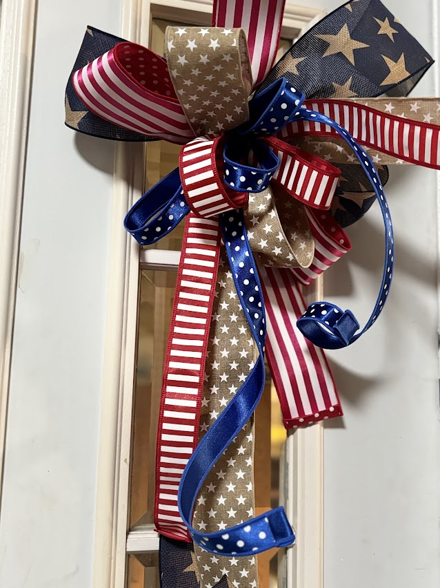 Stars & Stripes Patriotic Bow