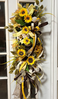 Sunflower Cascade Door Swag