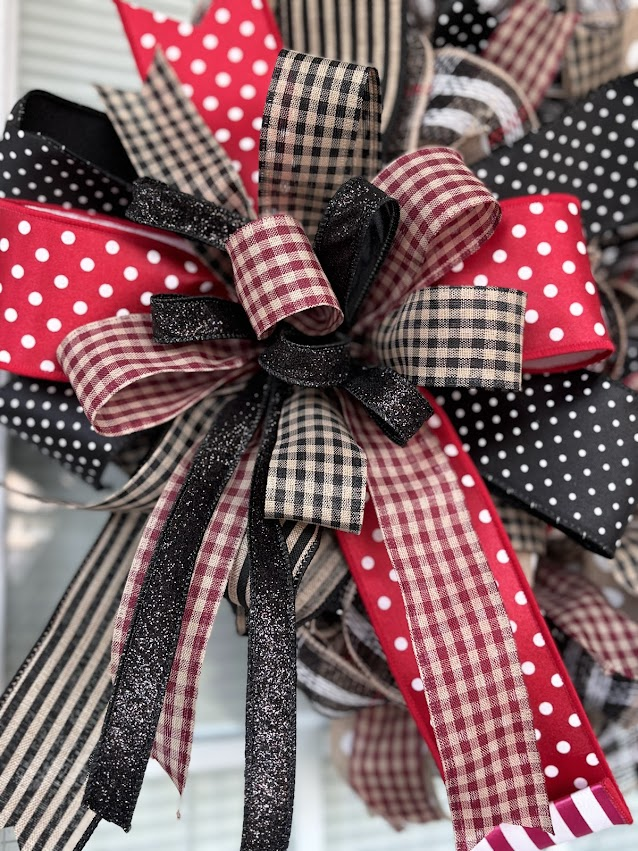 Black Red & Tan Buffalo Plaid Wreath
