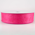 1.5" Fuchsia Floral Embossed Glitter Ribbon - 3 Yard Bundle