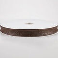 7/8" Chocolate Brown Floral Embossed Glitter Ribbon - 3 Yard Bundle