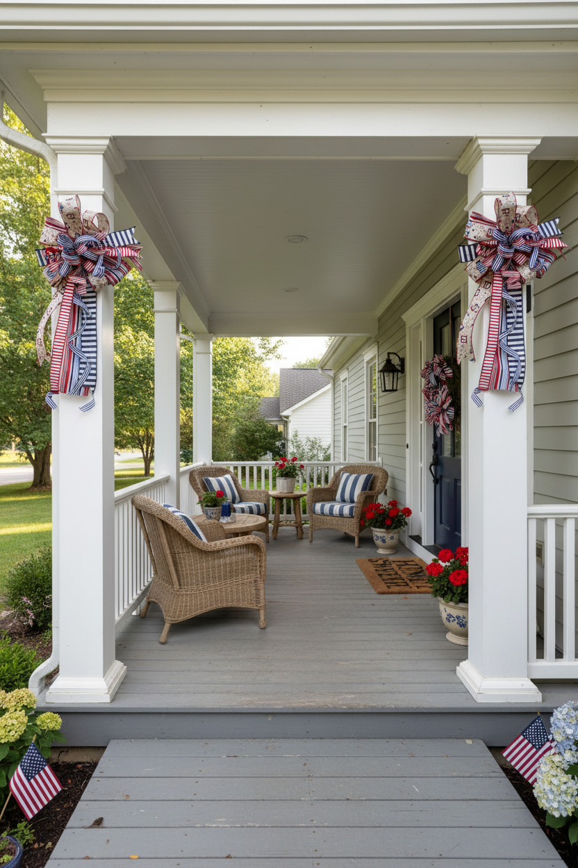 Patriotic 4th of July Bow