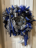 Back the Blue Thin Blue Line Wreath