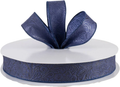 1.5" Navy Floral Embossed Ribbon - 3 Yard Bundle