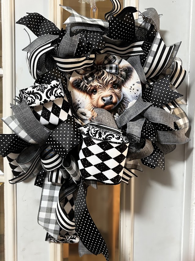 Highland Cow Wreath