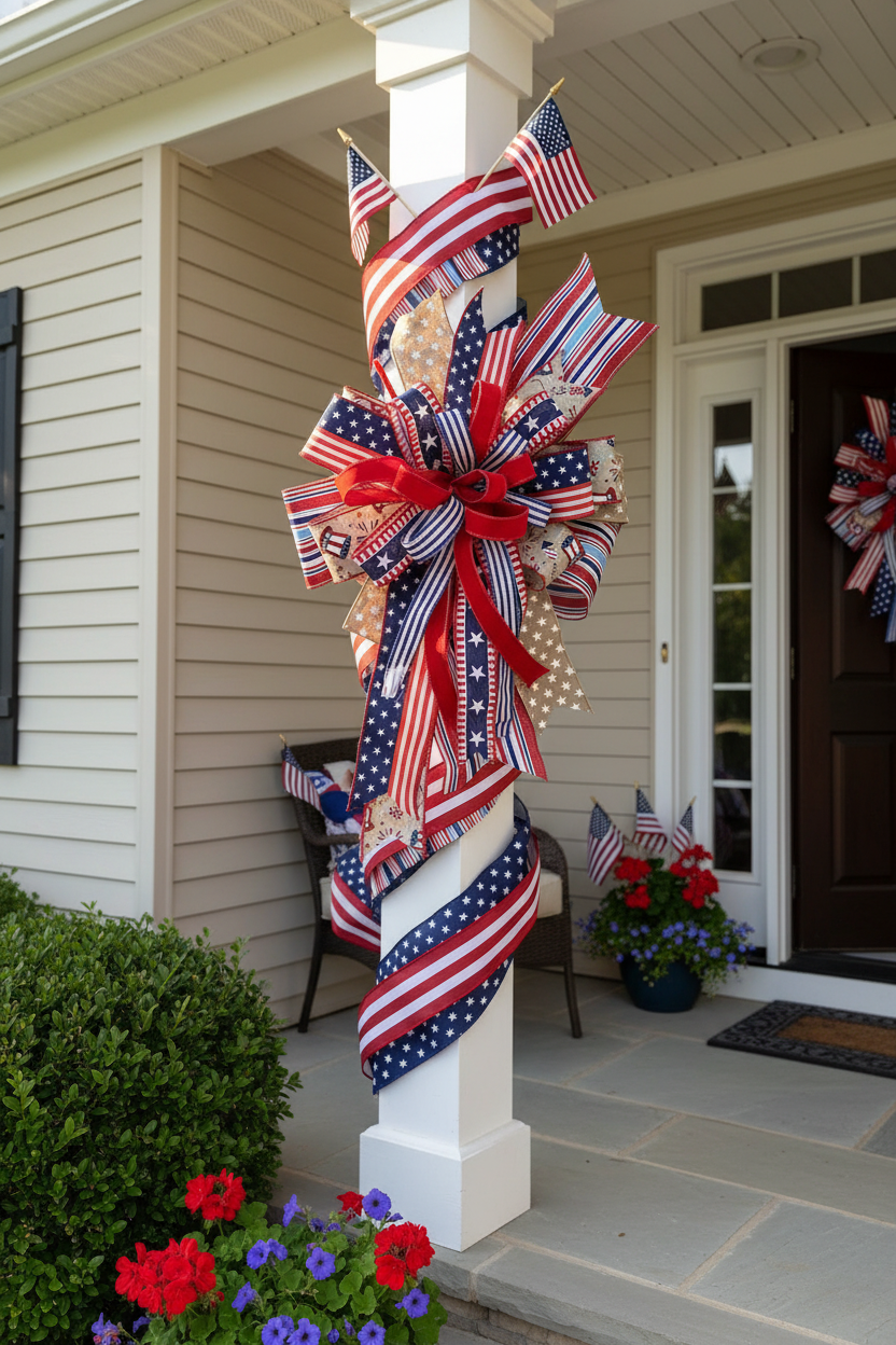 Red Velvet Patriotic Statement Bow